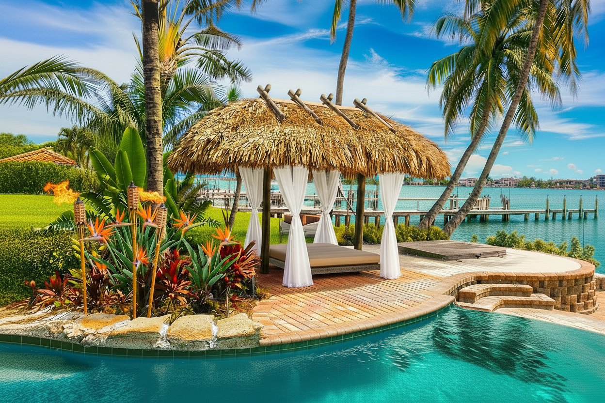 Custom Tiki Hut For Pool