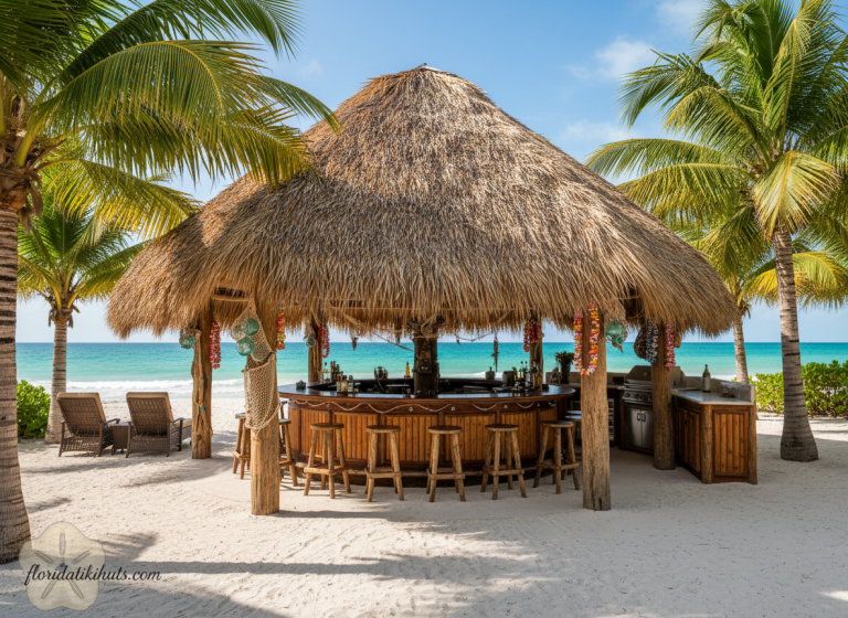 Tiki Hut Rethatching